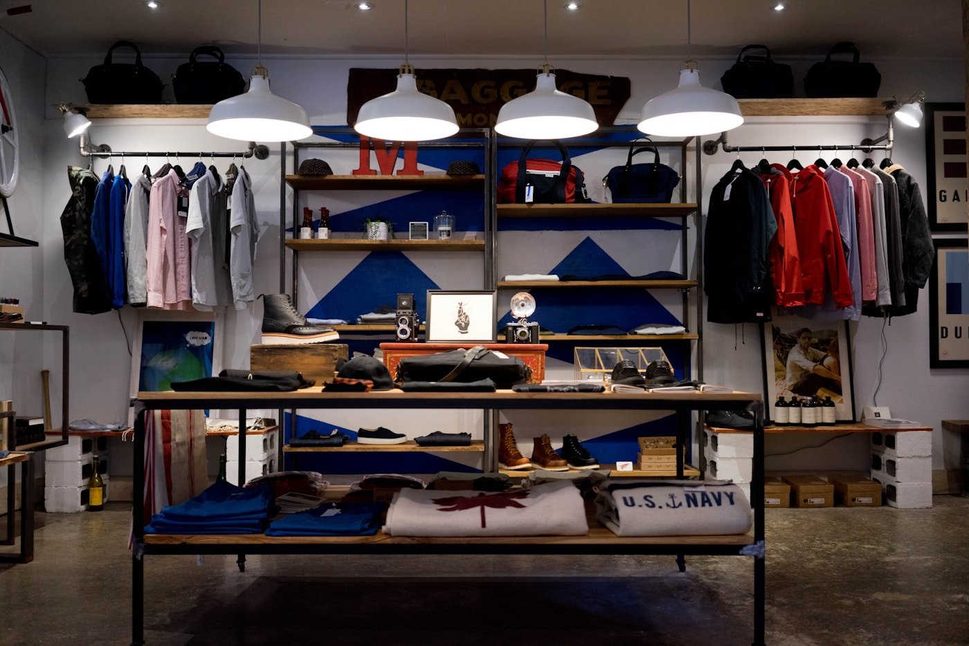 Independent retail shop with products on display